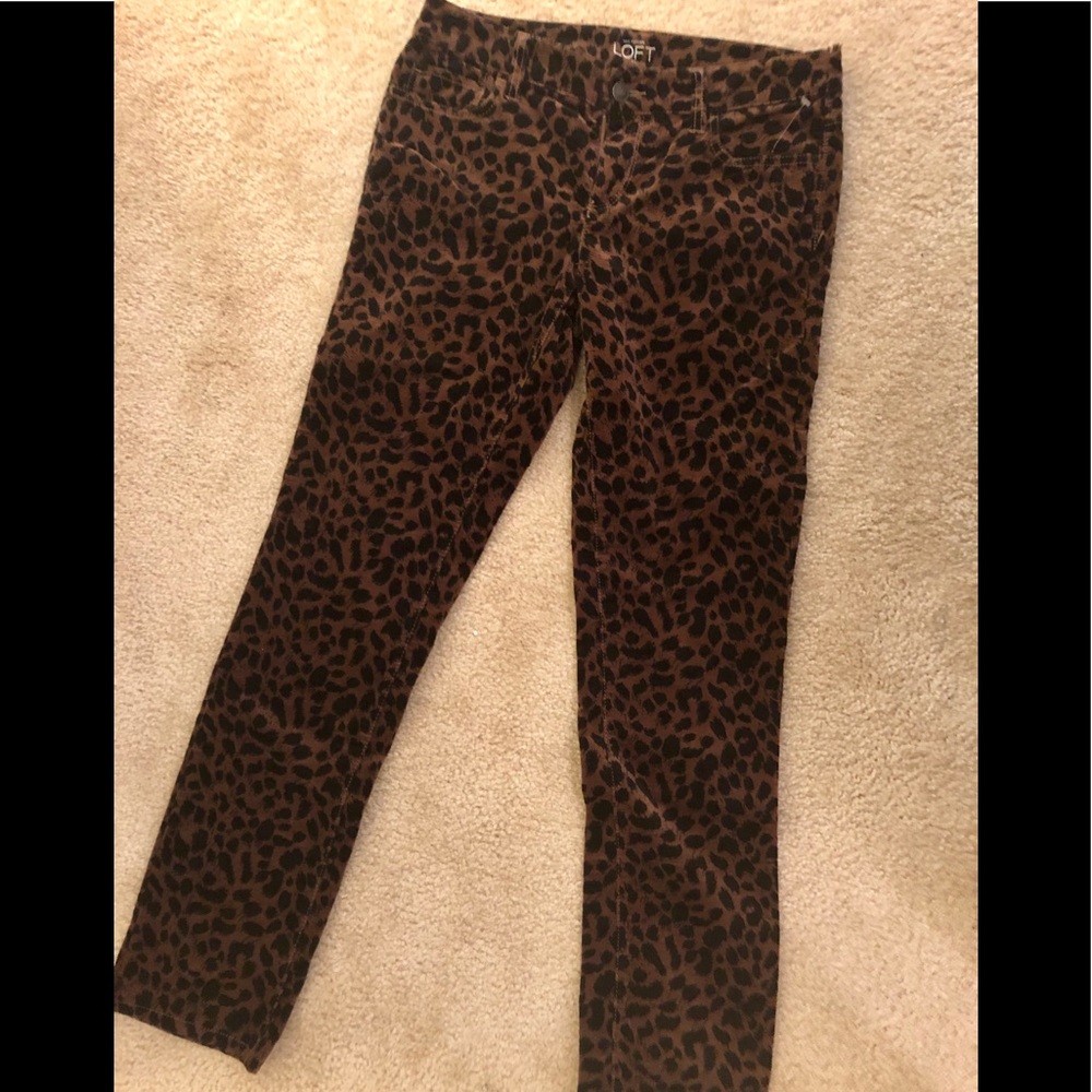 Anne Taylor Loft Cheetah Print Pants